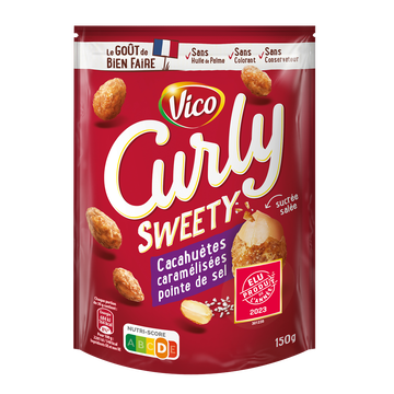 Curly Curly Sweety Cacahuètes Caramelisée Pointe De Sel 150g