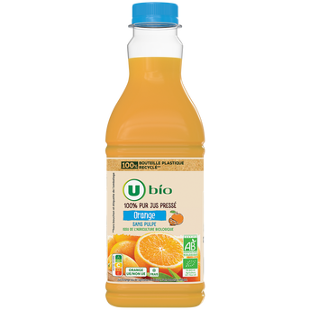 Image de U BIO
Pur jus réfrigéré orange sans pulpe