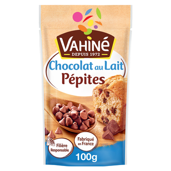Image de Pépites de chocolat au lait, VAHINE, sachet de
