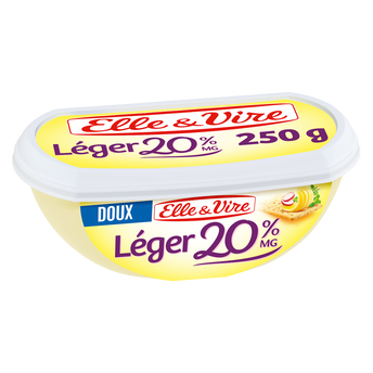 Image de Beurre doux allégé 20% MG ELLE&VIRE - barquette