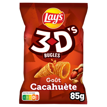 Image de Biscuits apéritif LAY'S 3D'S BUGLES Goût cacahuète