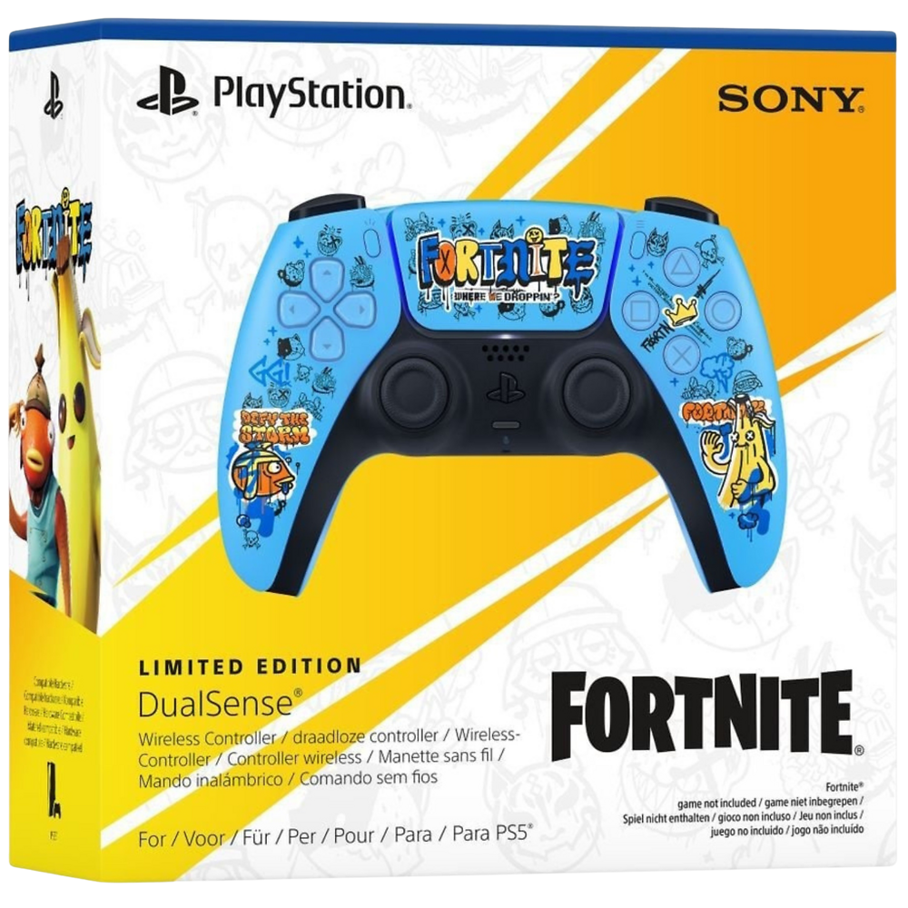 Manette PS5 Sony DualSense Fortnite - Custom Bleue - Neuve (Ouverte) - Boîte D'Origine