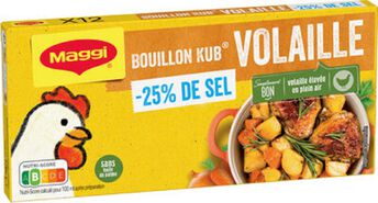 Image de Bouillon de volaille MAGGI(-25% sel) x12 tablettes