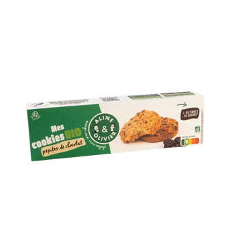Image de Cookies aux pépites chocolat et aux graines lin bio, ALINE &