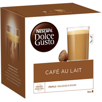 Nescafé Café Capsules Nescafe Dolce Gusto Café Au Lait - Compatible Dolce Gusto - X16