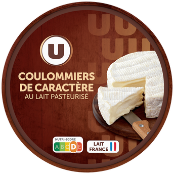 Image de U
Coulommiers de caractère au lait pasteurisé  23% de MG