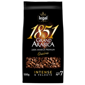 Legal Café Grains Grand Arabica Intense 1851 Legal Paquet 500g