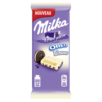 Image de Chocolat blanc aux morceaux de biscuits Oréo MILKA - 2 tablettes de