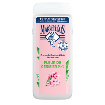 Image de Gel Douche extra doux fleur de cerisier LE PETIT MARSEILLAIS flacon