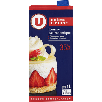 Image de U
Crème UHT liquide  entière 35%MG - Brique