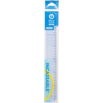 Image de U
Règle plate 30 cm plastique incassable graduation