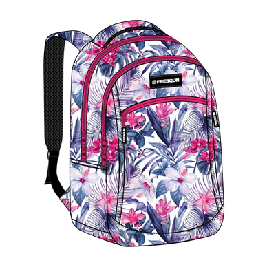 Sac a dos 2 compartiments FREEGUN Flower blanc rose Super U Hyper U U Express www ursesu