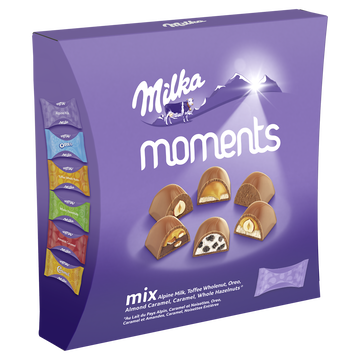 Milka Moments Assortiments Chocolat Lait Du Pays Alpin Milka 159g