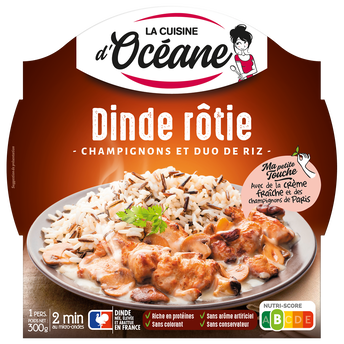 Image de Dinde forestière et duo de riz LA CUISINE D'OCEANE, barquette micro-ondable de