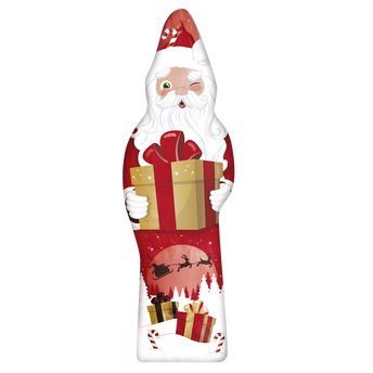 Image de Moulage chocolat au lait Père Noël sous alu JACQUOT