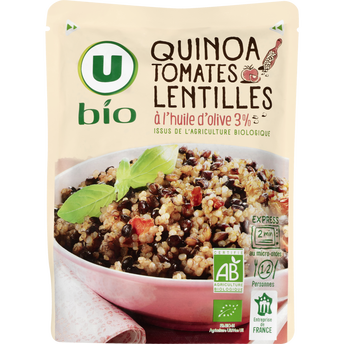 Image de U BIO
Quinoa lentilles et tomates  boîte de