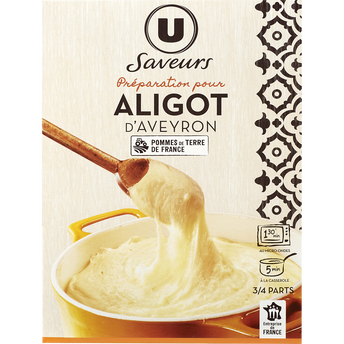 Image de U SAVEURS
Préparation pour aligot d'Aveyron, 3/4 parts, sachet de