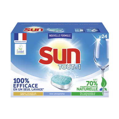 Sun Allin1 Regular Tablettes Lave-Vaisselle 40 Doses