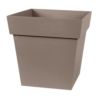 Image de Pot bas carré toscane EDA en polypropylène 32x32x32cm 22l