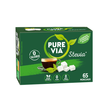 Pure Via Sucre Pure Via, Boîte De 65 Morceaux Soit 130g