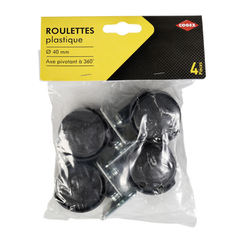 Image de Roulette en plastique 40x15mm