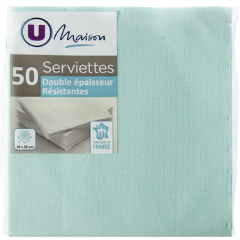 Image de U MAISON
Serviette Tex Touch en ouate 38x38cm aqua