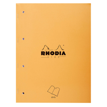 Image de Cahier note étudiant RHODIA, grands carreaux, perforé 4 trous, 22x29,7cm, 160 pages