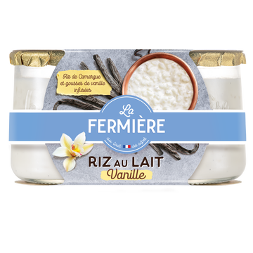 La Fermière Riz Au Lait Vanille La Fermiere - 2 Pots De 160g