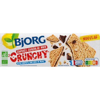 Image de Biscuits Fourrés chocolat noir crunchy bio BJORG