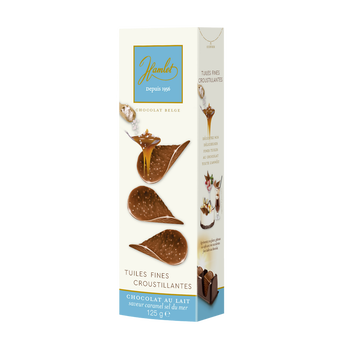 Image de Boite tuiles chocolat lait caramel sel de mer HAMLET