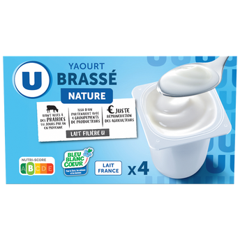 Image de U
Yaourt brassé nature  x4