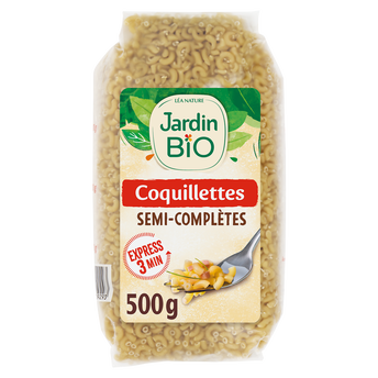 Image de Coquillettes semi-complets pâtes bio JARDIN BIO