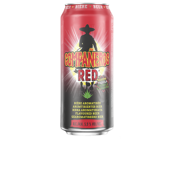 Image de Bière arômatisée Tequila et Cachaça companeros red, 5,9°, canette de