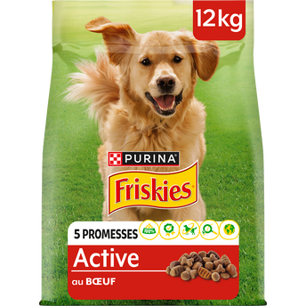 Image de Croquettes pour chien adulte Active Boeuf FRISKIES