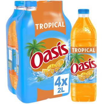 Image de Boisson aux fruits Tropical OASIS - le pack de 4 bouteilles de