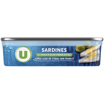 Image de U
Sardine à l'huile d'olive vierge extra  boîte de