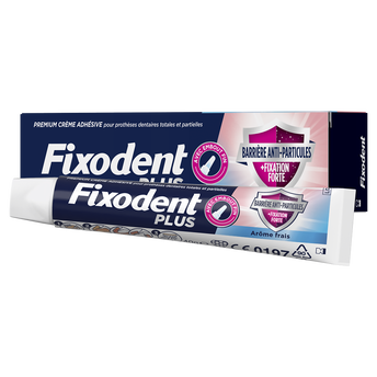 Image de Crème adhésive appareil dentaire duo protection plus FIXODENT tube