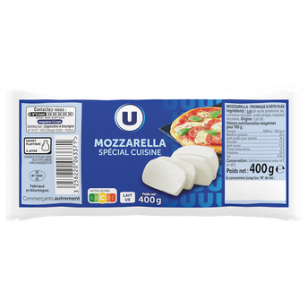 Image de U
Mozzarella au lait pasteurisé 20% de MG