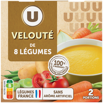 Image de U
Soupe Velouté aux 8 légumes brique 2x30cl