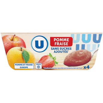 Image de U
Dessert fruitier sans sucres ajoutés pomme fraise