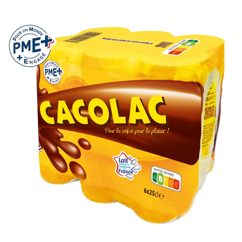 Image de Boisson lactée chocolat  source de calcium CACOLAC - 6x25