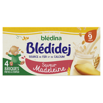 Image de Lait et céréales bébé saveur madeleine dès 9 mois BLEDIDEJ BLEDINA