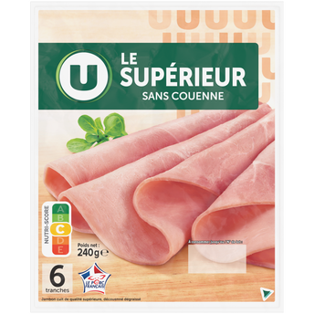 Image de U
Jambon Supérieur sans couenne - x6 tranches