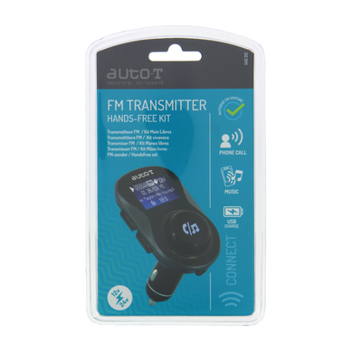 Transmetteur radio AUTO-T, fm/mp3/kit mains libres bluetooth/allumecigare,  permet d'écouter la musique d'1 smartphone, port USB 5v/2.1apour charger  téléphones et appareils - Super U, Hyper U, U Express 