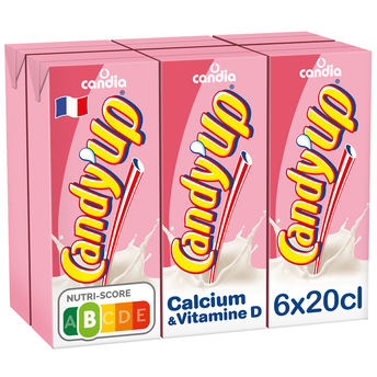 Image de Boisson lactée Fraise CANDIA CANDY'UP - 6 x