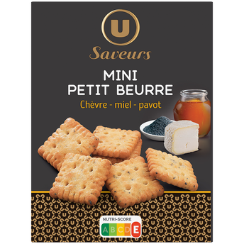 Image de U SAVEURS
Mini petit beurre chèvre miel pavot