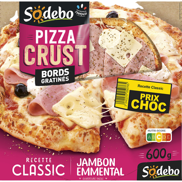 Sodeb'O Pizzacrust Classic Emmental Jambon Sodebo, 600g