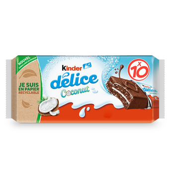 Image de Gâteau Kinder Délice coconut, 10 pièces