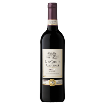 Image de Vin rouge IGP Merlot LES ORMES DE CAMBRAS, bouteille de