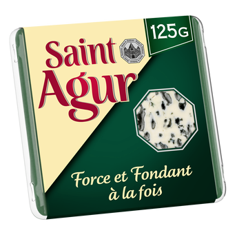 Image de Fromage à pâte persillée fort et fondant 33% de matière grasse SAINTAGUR portion de